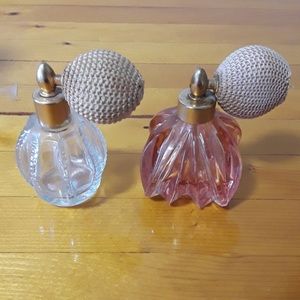 BOTTLES GLASS VINTAGE PERFUME ATOMIZERS GLASS